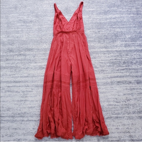 Free People Pintuck Embroidered Crochet Jumpsuit - Picture 7 of 11